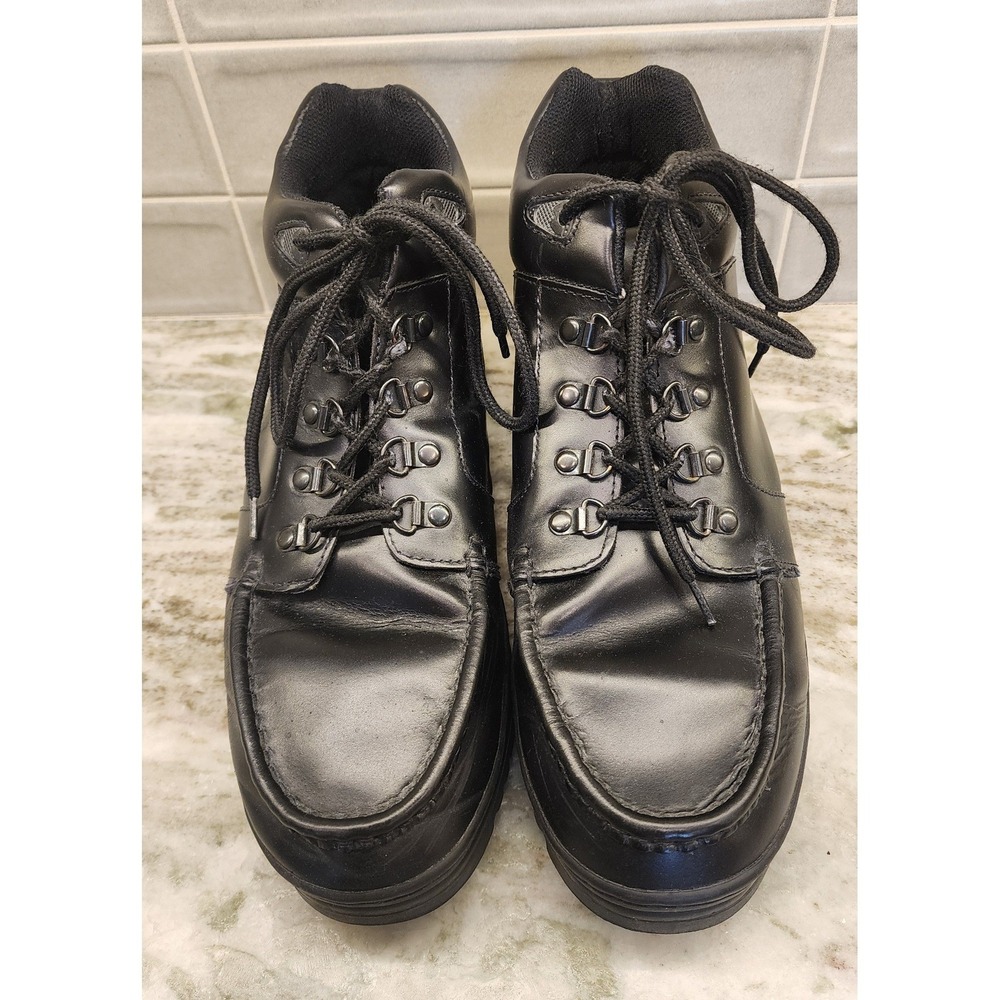 Travelers Work Boots Men 13D Black Leather Thermolite Insulated Lug Sole